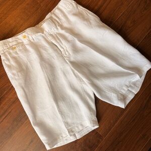 Polo by Ralph Lauren White Linen Shorts